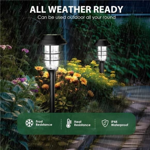 Solar Lights for Outside, Solar Outdoor Lights 8 Pack, Up to 10 Hrs Auto On/Off - Picture 5 of 7